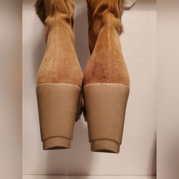 Coach (Karita) Wedge Boots with Rabbit Fur - Picture 7 of 16